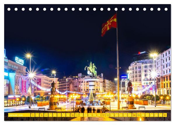 Produktbild: Skopje - Nordmazedoniens &uuml;berraschende Hauptstadt (Tischkalender 2026 DIN A5 quer), CALVENDO Monatskalender