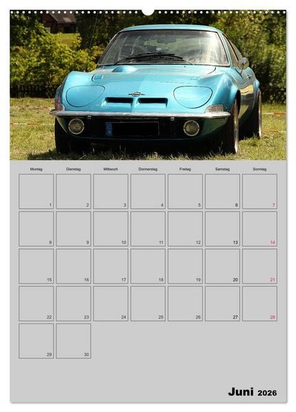 Produktbild: Opel GT Terminplaner (hochwertiger Premium Wandkalender 2026 DIN A2 hoch), Kunstdruck in Hochglanz