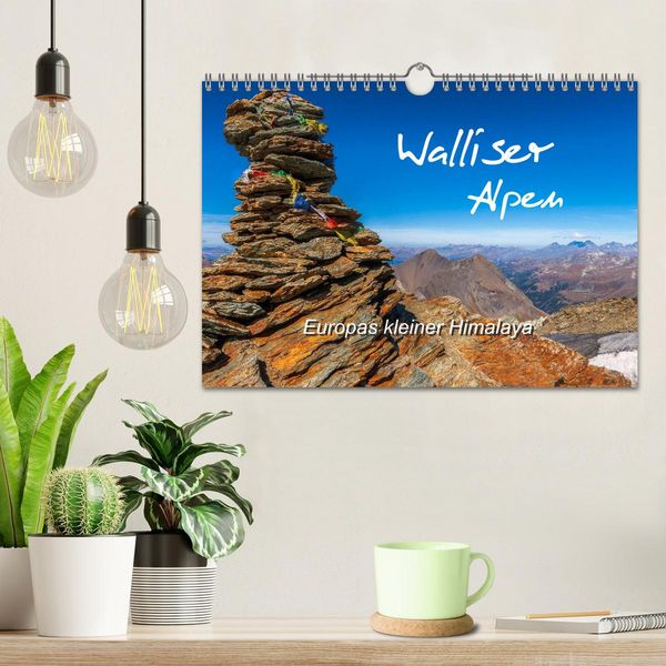Produktbild: Walliser Alpen &ndash; Europas &raquo;kleiner&laquo; Himalaya (Wandkalender 2026 DIN A4 quer), CALVENDO Monatskalender