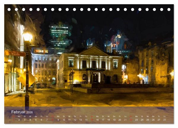 Produktbild: Montreal bei Nacht (Tischkalender 2026 DIN A5 quer), CALVENDO Monatskalender