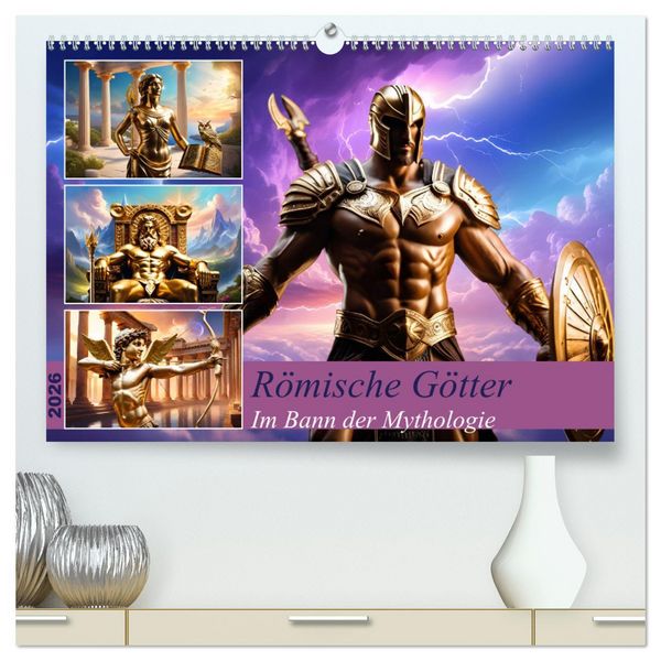 Römische Götter (hochwertiger Premium Wandkalender 2026 DIN A2 quer), Kunstdruck in Hochglanz
