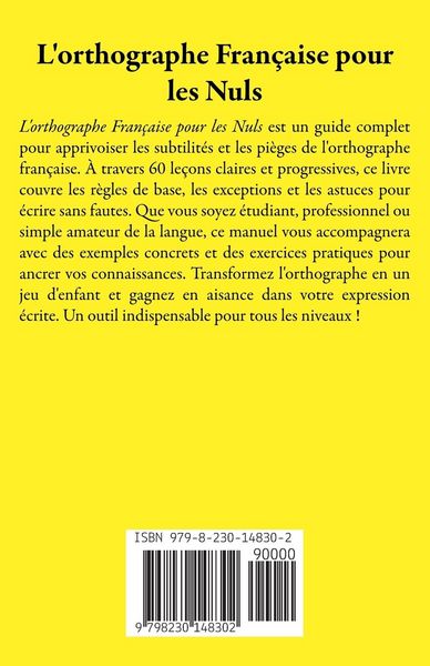 Produktbild: L'Orthographe Fran&ccedil;aise pour les Nuls
