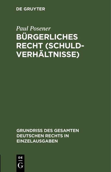 Produktbild: B&uuml;rgerliches Recht (Schuldverh&auml;ltnisse)