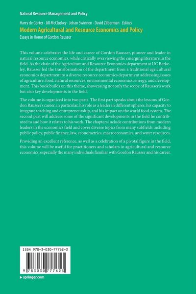 Produktbild: Modern Agricultural and Resource Economics and Policy