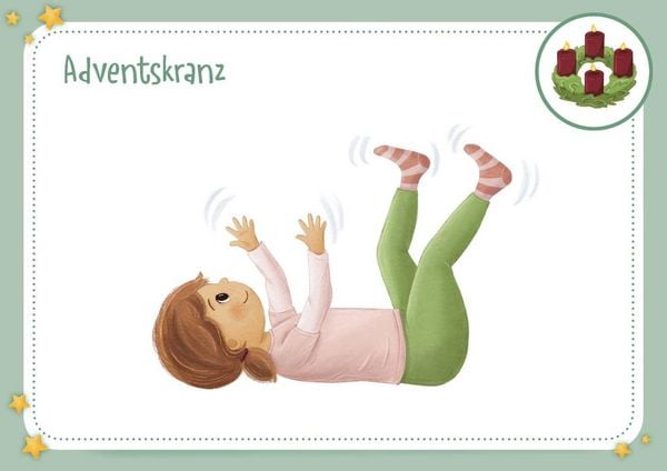 Produktbild: 24 x Kinderyoga im Advent. Bildkarten mit weihnachtlichen &Uuml;bungen und Praxisimpulsen