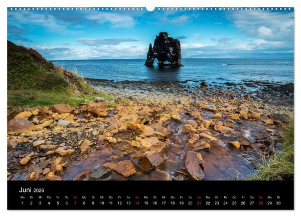 Produktbild: Island - einzigartige Landschaften (hochwertiger Premium Wandkalender 2026 DIN A2 quer), Kunstdruck in Hochglanz