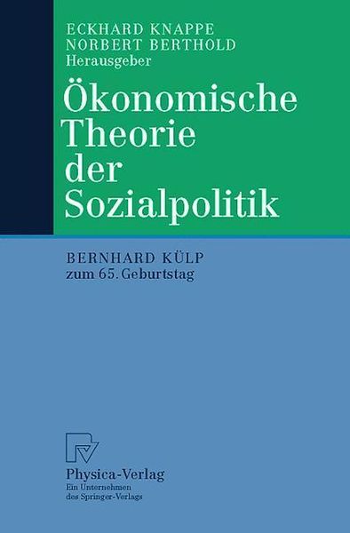 Produktbild: &Ouml;konomische Theorie der Sozialpolitik