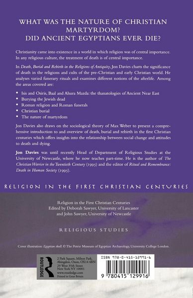 Produktbild: Death, Burial and Rebirth in the Religions of Antiquity