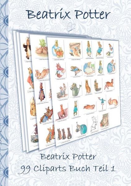 Produktbild: Beatrix Potter 99 Cliparts Buch Teil 1 ( Peter Hase )