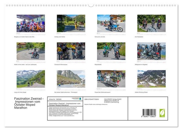 Produktbild: Faszination Zweirad - Impressionen vom &Ouml;tztaler Moped Marathon (hochwertiger Premium Wandkalender 2026 DIN A2 quer), Kunstdruck in Hochglanz