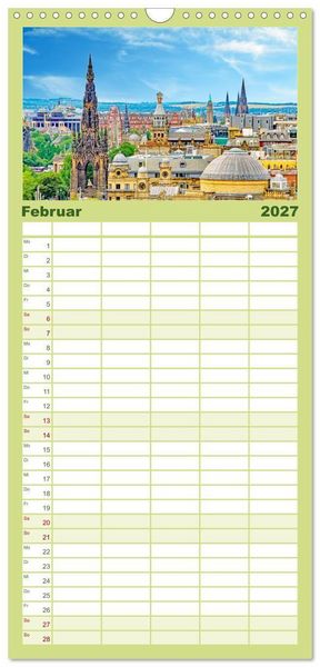 Produktbild: Familienplaner 2027 - Britische Inseln - Highlights des K&ouml;nigreichs mit 5 Spalten (Wandkalender, 21 x 45 cm) CALVENDO