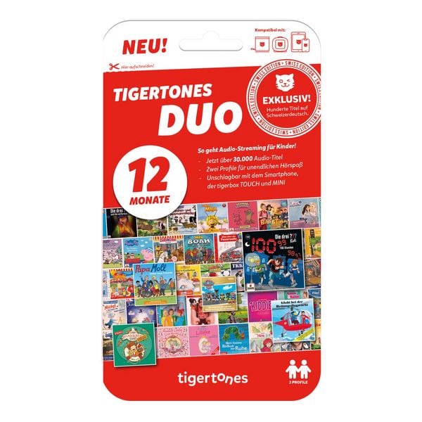 Produktbild: tigertones DUO - Ticket 12 Monate Swiss-Edition