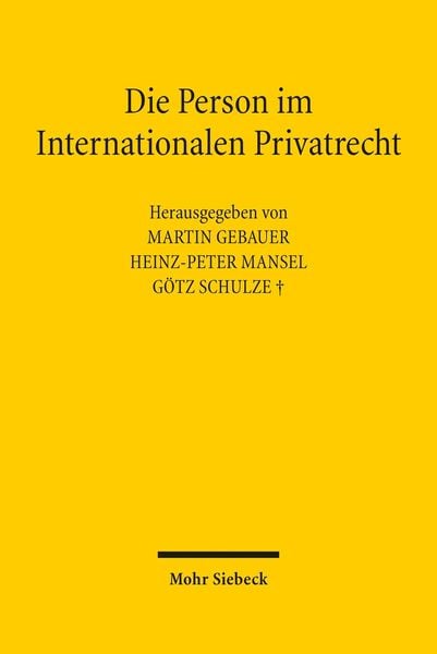 Produktbild: Die Person im Internationalen Privatrecht