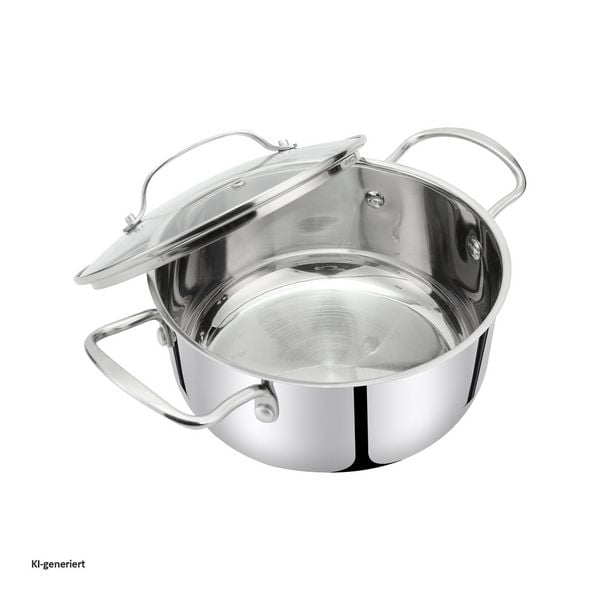 Produktbild: neuetischkultur Bratentopf mit Deckel Radiant Silver 24 cm