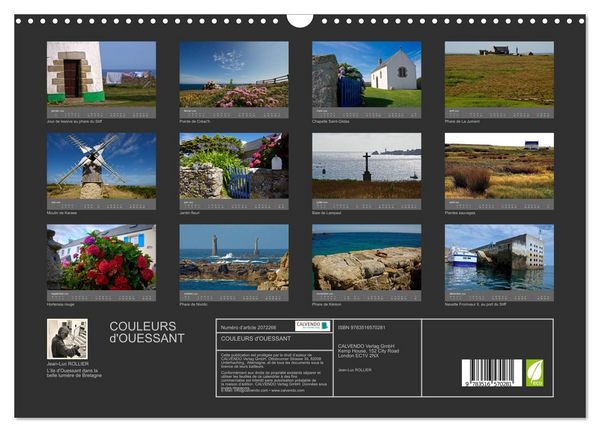 Produktbild: COULEURS d'OUESSANT (Calendrier mural 2026 DIN A3 vertical), CALVENDO calendrier mensuel