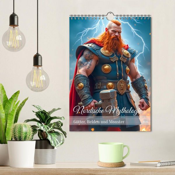 Produktbild: Nordische Mythologie - G&ouml;tter, Helden und Monster (Wandkalender 2026 DIN A4 hoch), CALVENDO Monatskalender