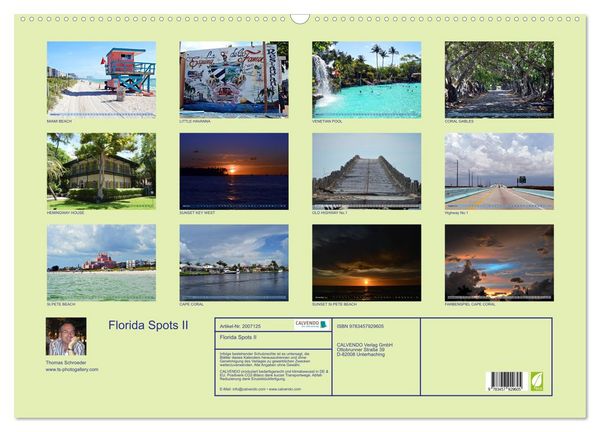 Produktbild: Florida Spots II (Wandkalender 2026 DIN A2 quer), CALVENDO Monatskalender