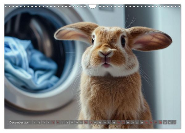 Produktbild: A Cuddly Rabbit Life (Wall Calendar 2026 DIN A3 landscape), CALVENDO 12 Month Wall Calendar