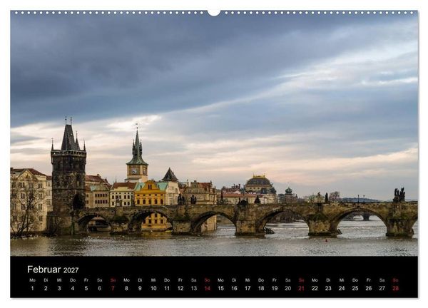 Produktbild: Prag - die goldene Stadt (Wandkalender 2027 DIN A2 quer), CALVENDO Monatskalender