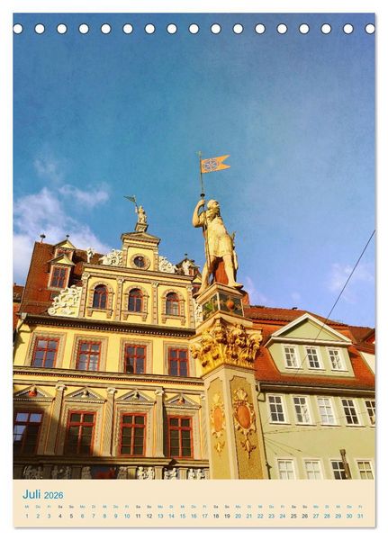 Produktbild: Erfurt und Eisenach - Traumhaft Sch&ouml;n (Tischkalender 2026 DIN A5 hoch), CALVENDO Monatskalender