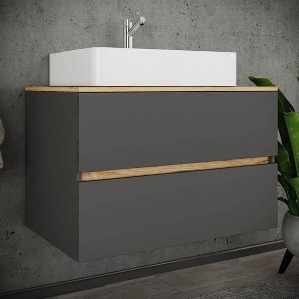 Produktbild: 2 tlg. Badm&ouml;bel-Set mit Waschbecken Cosila-A 80 cm