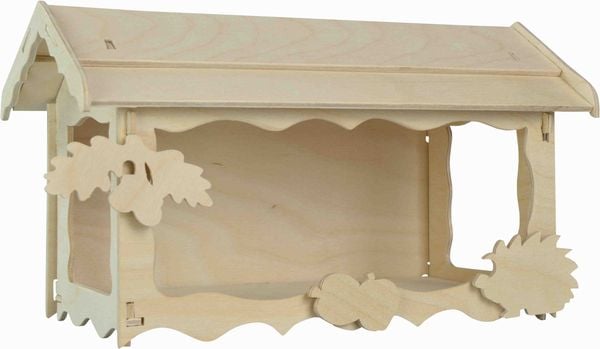 Produktbild: PEBARO 848/8 - Holzbausatz Vogelhaus, 16 Teile, Holzkonstruktion zum Zusammenstecken