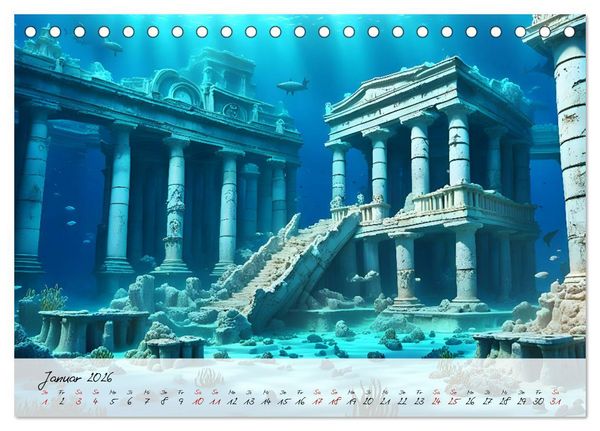 Produktbild: Geheimnisse der Unterwasserwelten (Tischkalender 2026 DIN A5 quer), CALVENDO Monatskalender