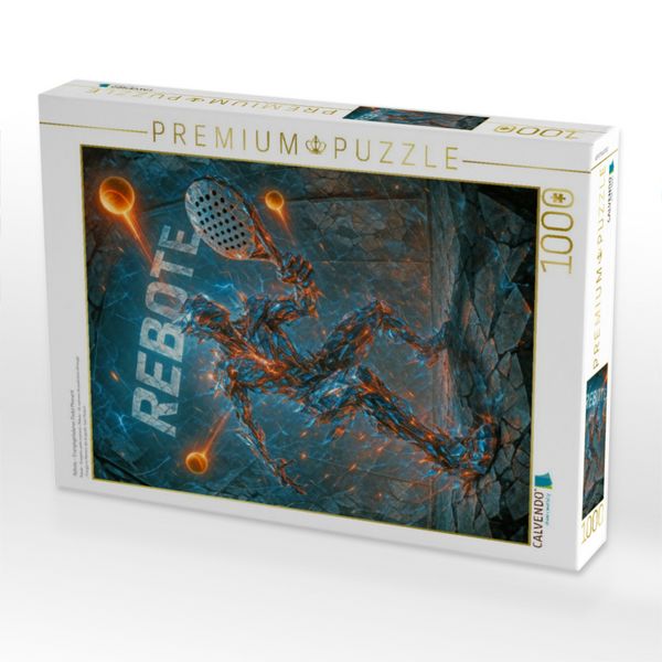 Produktbild: CALVENDO Puzzle Rebote - Energiegeladener Padel Moment | 1000 Teile Lege-Gr&ouml;&szlig;e 64x48cm Foto-Puzzle f&uuml;r gl&uuml;ckliche Stunden