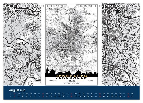 Produktbild: Geliebtes Jerusalem (Wandkalender 2026 DIN A4 quer), CALVENDO Monatskalender