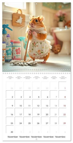 Produktbild: Hamster housekeeping - little paws and big Jobs (Wall Calendar 2026 12 &times; 12 Inch) CALVENDO 12 Month Wall Calendar