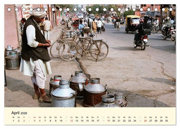 Produktbild: Alltagsleben in Indien (Tischkalender 2026 DIN A5 quer), CALVENDO Monatskalender