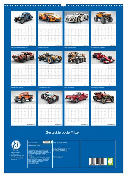 Produktbild: Gesteckte coole Flitzer (hochwertiger Premium Wandkalender 2026 DIN A2 hoch), Kunstdruck in Hochglanz