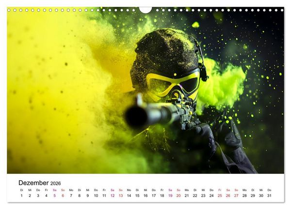 Produktbild: Paintball cool (Wandkalender 2026 DIN A3 quer), CALVENDO Monatskalender