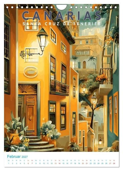 Produktbild: Kanarische Inseln - Old School Poster Style (Wandkalender 2027 DIN A4 hoch), CALVENDO Monatskalender