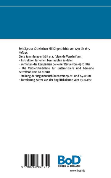 Produktbild: Sammlung von Instruktionen der k&ouml;niglich s&auml;chsischen Armee