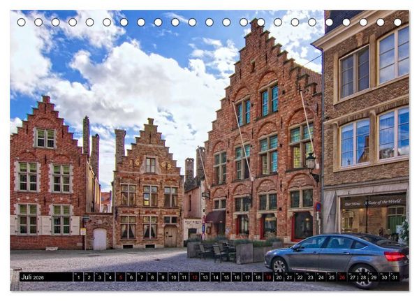 Produktbild: Stadtansichten Br&uuml;gge - das Venedig des Nordens (Tischkalender 2026 DIN A5 quer), CALVENDO Monatskalender