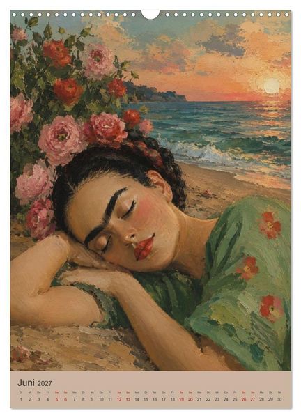 Produktbild: Boho Frauen Kunstkalender - 12 Vintage Kunstportr&auml;ts (Wandkalender 2027 DIN A3 hoch), CALVENDO Monatskalender