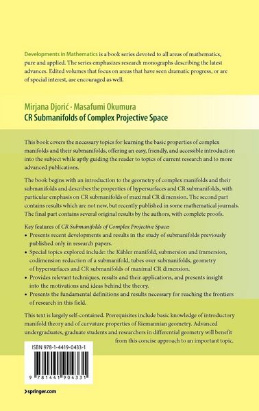 Produktbild: CR Submanifolds of Complex Projective Space