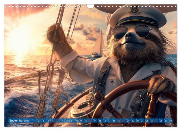 Produktbild: Der tierisch Skipper-Kalender (Wandkalender 2026 DIN A3 quer), CALVENDO Monatskalender