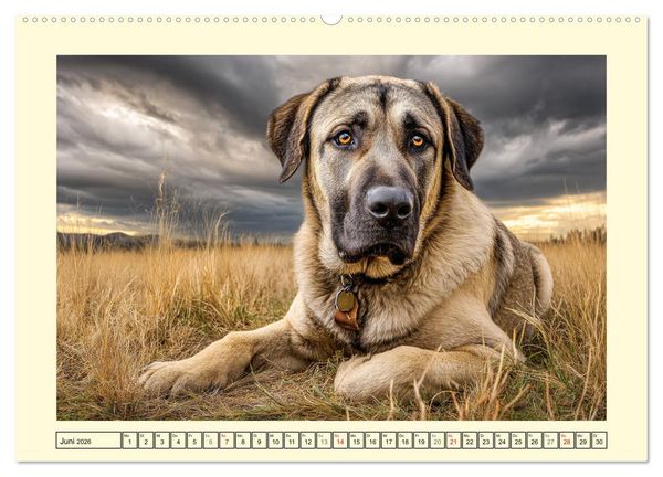 Produktbild: Kangal - Besch&uuml;tzer der Herde. Starke, selbstst&auml;ndige und furchtlose Hunde (hochwertiger Premium Wandkalender 2026 DIN A2 quer), Kunstdruck in Hochglanz