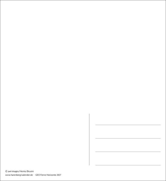 Produktbild: GEO Ferne Horizonte Postkartenkalender 2027 - Wochenkalender mit 53 Postkarten