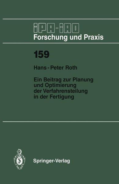 Produktbild: Ein Beitrag zur Planung und Optimierung der Verfahrensteilung in der Fertigung