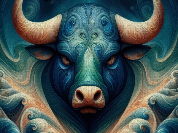 Produktbild: CALVENDO Puzzle Sternzeichen Stier der Elemente | 1000 Teile Lege-Gr&ouml;&szlig;e 64x48cm Foto-Puzzle f&uuml;r gl&uuml;ckliche Stunden