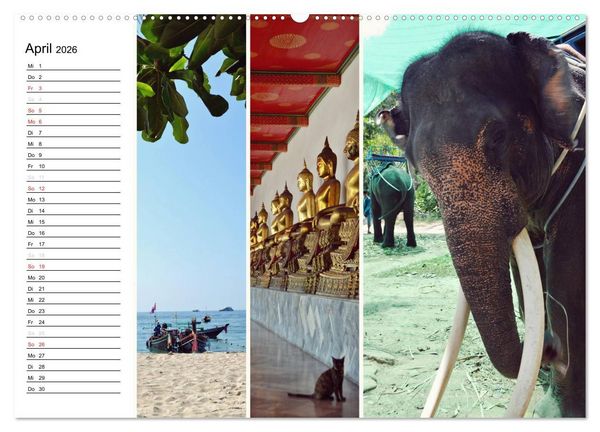 Produktbild: Das bunte Leben in Thailand (Wandkalender 2026 DIN A2 quer), CALVENDO Monatskalender