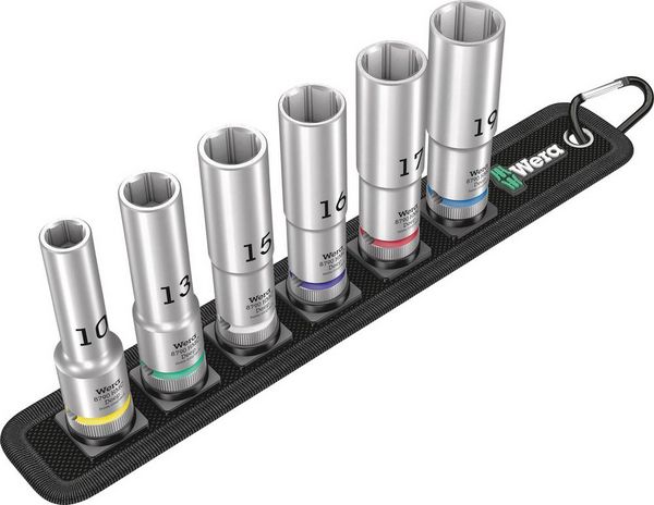 Produktbild: Wera Belt C Deep 1 Steckschl&uuml;sseleinsatz-Set 1/2\" 6teilig 05004565001