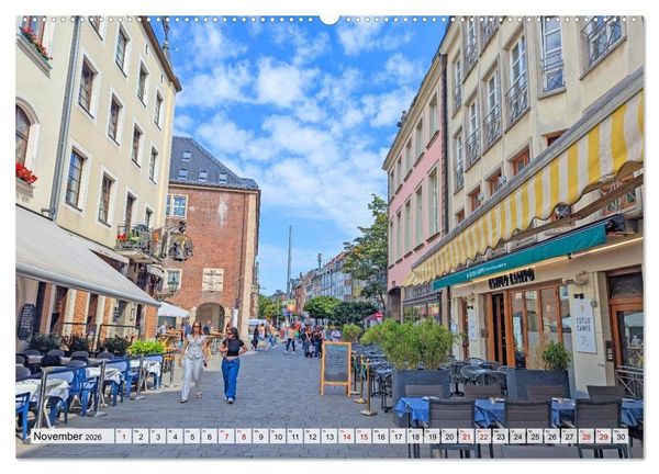 Produktbild: D&uuml;sseldorf Vom Ufer bis zur Skyline (hochwertiger Premium Wandkalender 2026 DIN A2 quer), Kunstdruck in Hochglanz