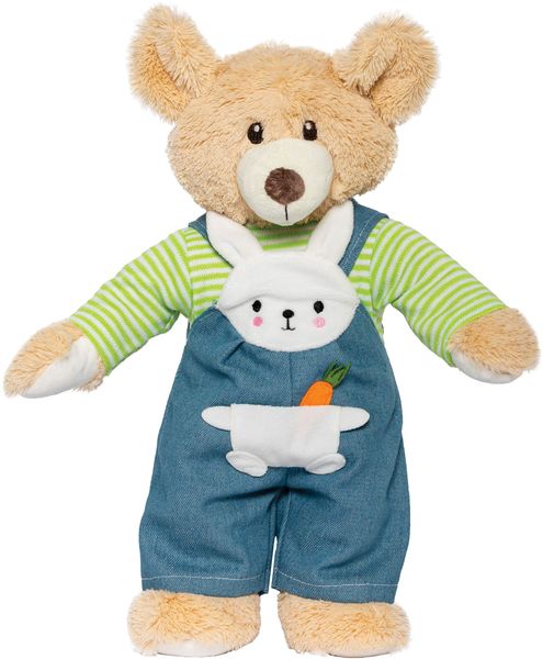 Produktbild: Puppen-Latzhose mit Ringelshirt ''Bunny Lou'', Gr. 28-35 cm