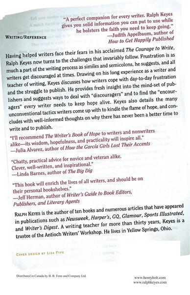Produktbild: The Writer's Book of Hope