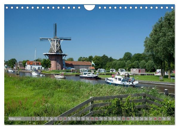 Produktbild: Hausbooturlaub Niederlande - Friesland und Groningen (Wandkalender 2026 DIN A4 quer), CALVENDO Monatskalender