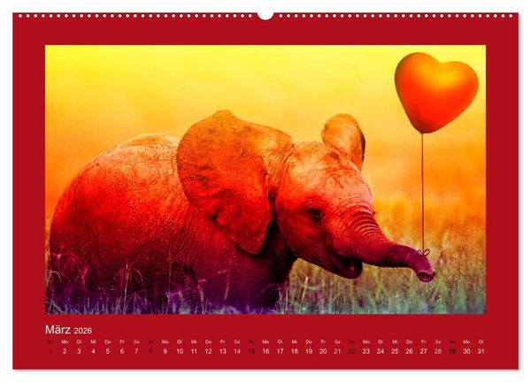 Produktbild: Botschaften mit Herz! (Wandkalender 2026 DIN A2 quer), CALVENDO Monatskalender
